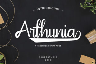 Arthunia Script for Editorial Design and Creative Branding