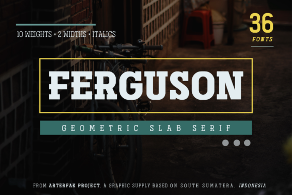 Ferguson Family: A Bold Vintage Font for Editorial Design
