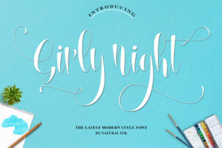 Girly Night: A Script Handwritten Font for Elegant Branding